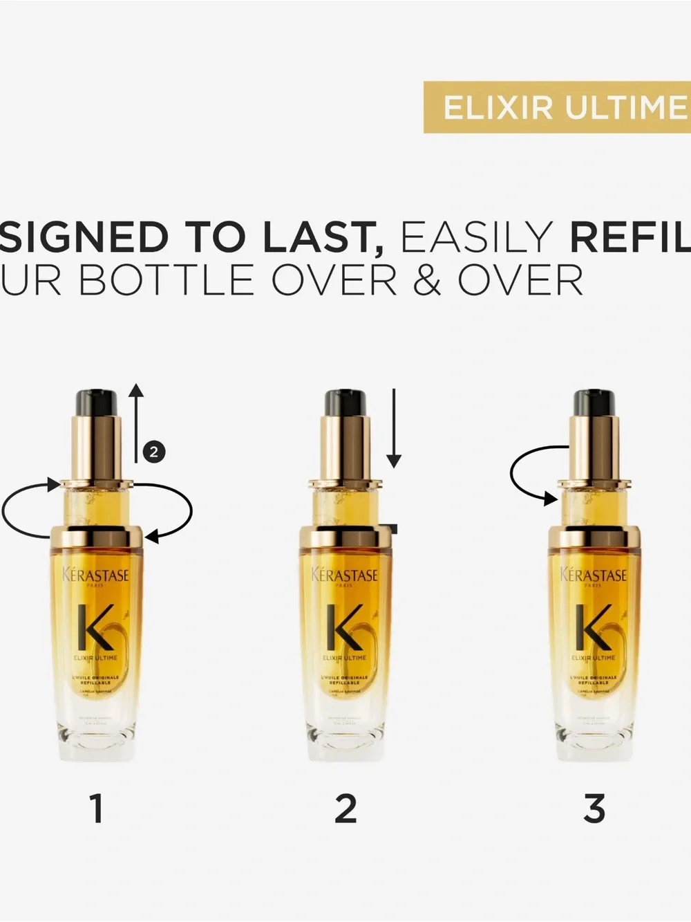 NIB sealed Kerastase Elixir Ultime Hair Oil REFILL 75ml